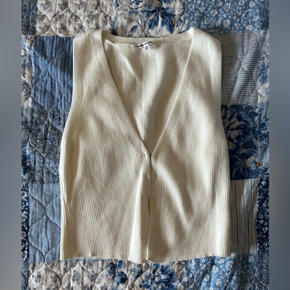 Reformation Myrtle sweater top in fior di latte - size M - Picture 5 of 6